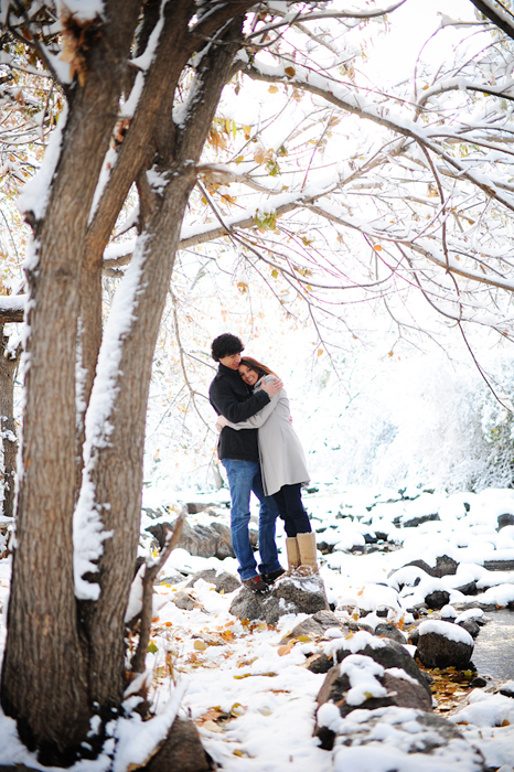 Winter Boulder, Colorado engagement photography.