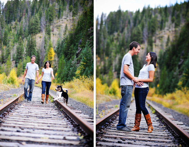 Fall engagement photos in Vail Colorado by Kira Horvath.