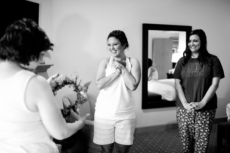 Bride getting ready for her wedding at the Garden of the Gods club.- True North Photography Kira (Horvath) Vos