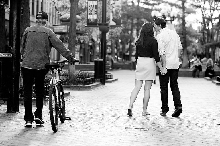 Colorado engagement photographer in downtown Boulder. - Kira Horvath Photography
