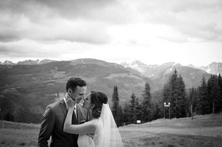 Colorado wedding photographer at The 10th Restaurant at Vail Mountain. - True North Photography Kira Vos (Horvath)