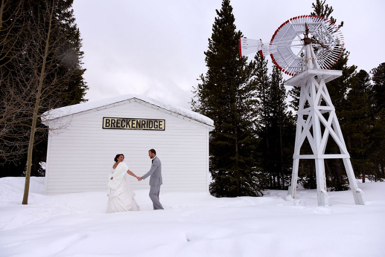 Winter wedding photography in Breckenridge, Colorado. - Kira Horvath Photography