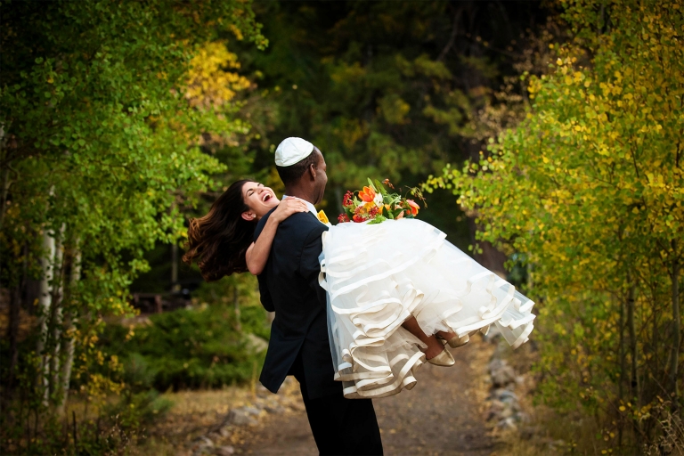 Interracial Mountain wedding photographer in Colorado. True North Photography Kira Vos