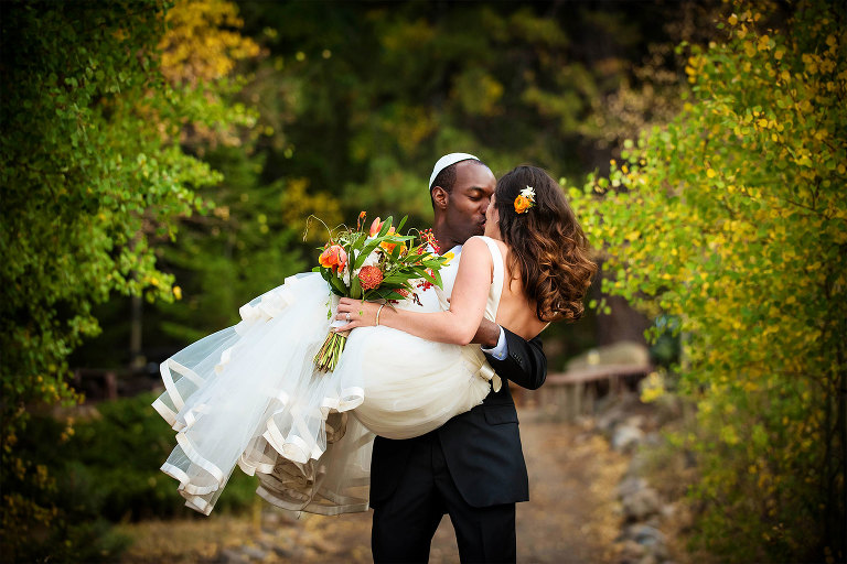 Interracial Mountain wedding photographer in Colorado. True North Photography Kira Vos
