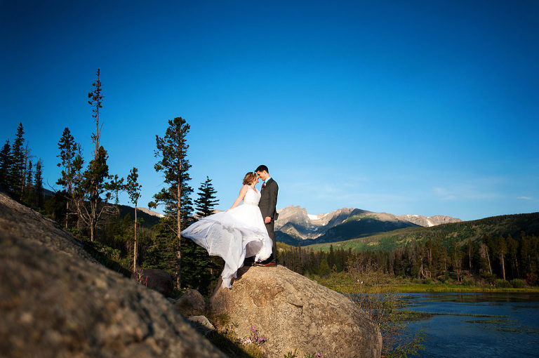 Beautiful Rocky Mountain National Park elopement mountain wedding photos. - True North Photography Kira Vos (Horvath)