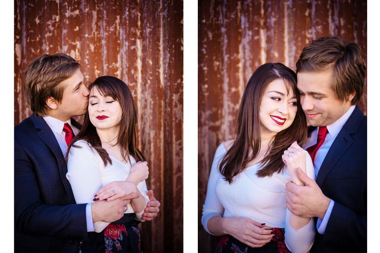 Winter engagement photos from historic downtown Breckenridge, Colorado. www.TrueNorthPhotography.org Kira Vos