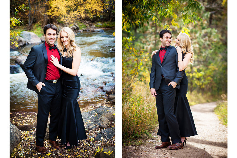 Creekside engagement photography in the fall. - True North Photography Kira Vos (Horvath)